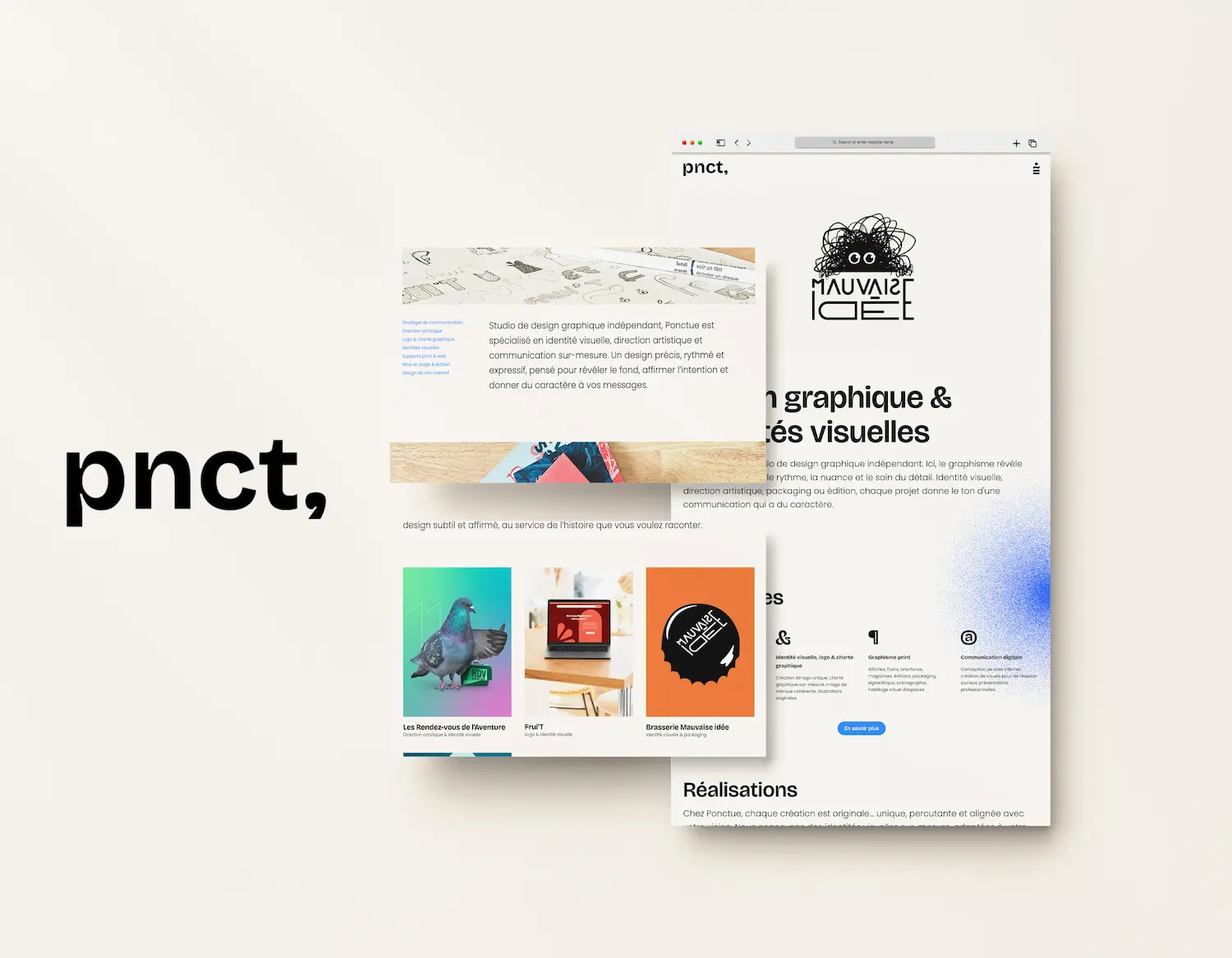 Site internet de Studio Ponctue